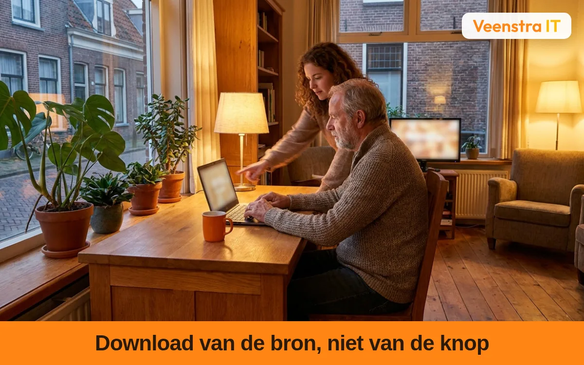 Een programma downloaden: welke knop hoort bij de maker?