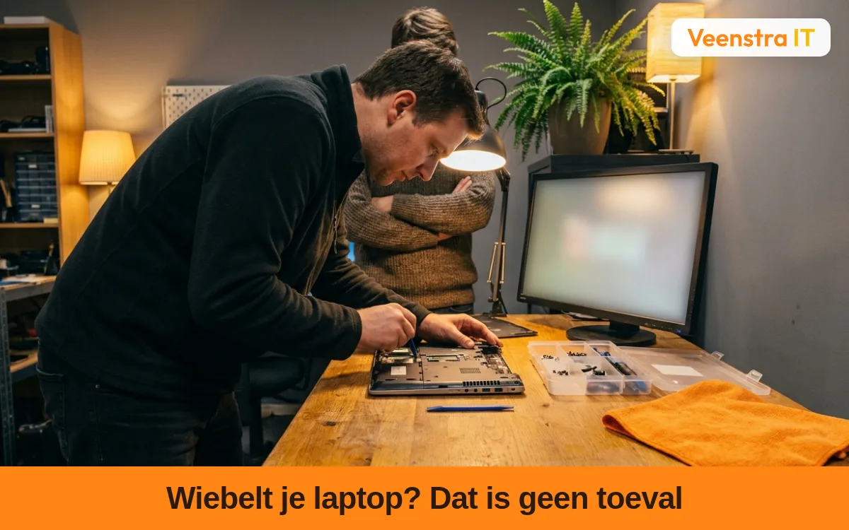 Wiebelende laptop? Let op een opgezwollen accu